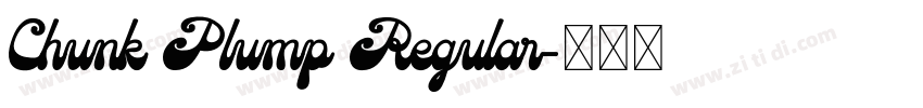 Chunk Plump Regular字体转换